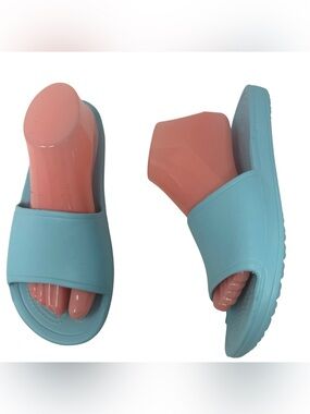 Crocs Women's Size 10 Sloane Slide Sandals Aqua Blue comfortable